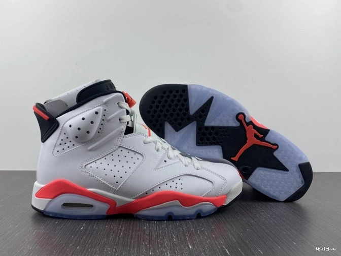 Rep TBkick (2014) White Retro Jordan 6 Infrared 384664-123 0813